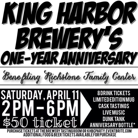 king harbor brewery first anniversary flyer