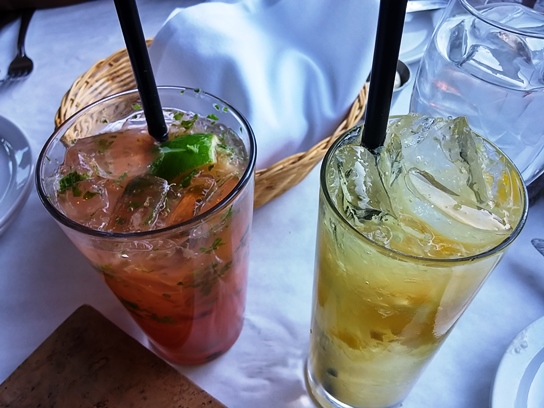 The Zin-jito on the left, and the  Dublin Tea on the right.