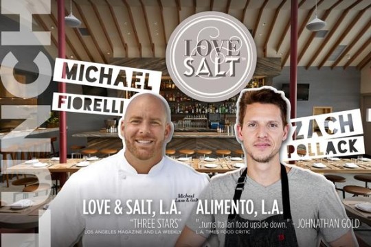 Chef Michael Fiorelli partners with Chef Zach Pollack from Alimento to prepare a one of a kind meal at Love & Salt for LAFW 2015.