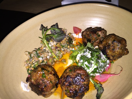 The grilled lamb meatballs