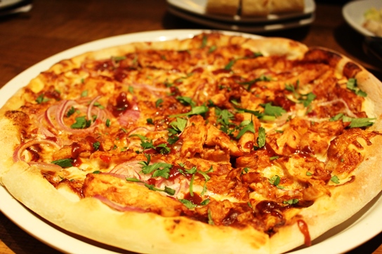 Its a classic! CPK's BBQ Chicken Pizza.