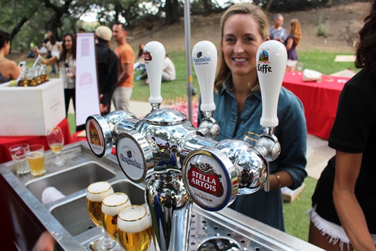 Beer and smiles on tap at Stella Artois.