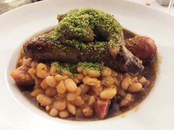 Cassoulet with duck confit, smoked ham, Toulouse sausage, smoked Polish sausage and white beans
