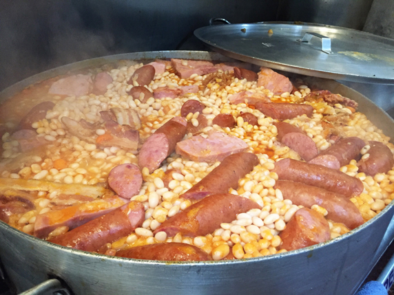 Executive Chef Dominique Theval explained that this was his second batch of cassoulet