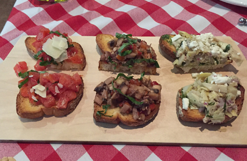 Bruschetta Trio appetizer