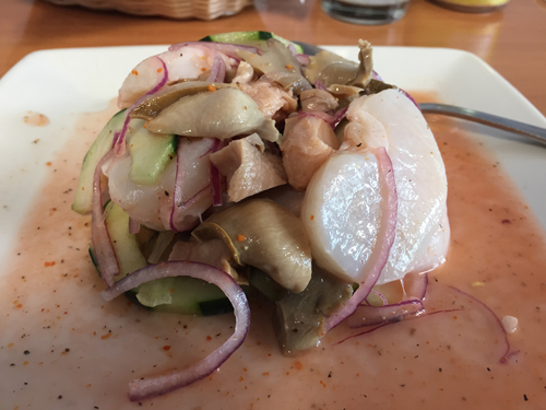 Ceviche with Shrimp, Sea Snails and Scallops