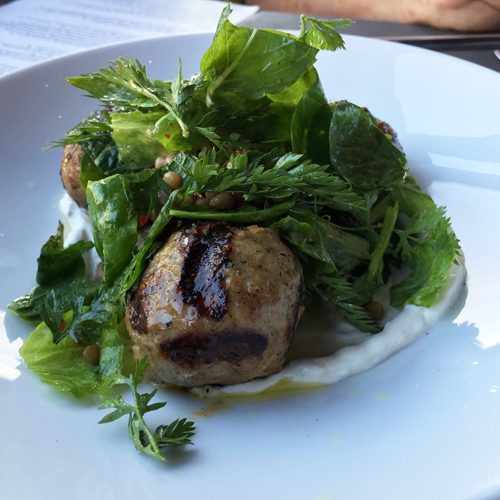 Lamb Meatballs with fresh mint and yogurt sauce