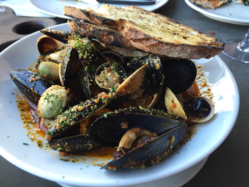 Mussels and Clams with ‘nduja sausage, fennel seed